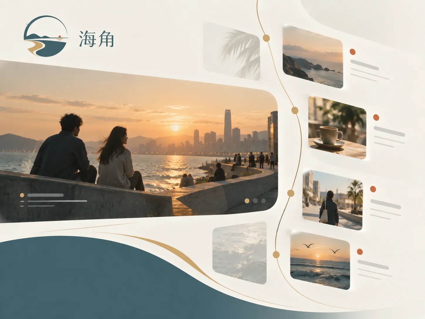 沿海列车窗景